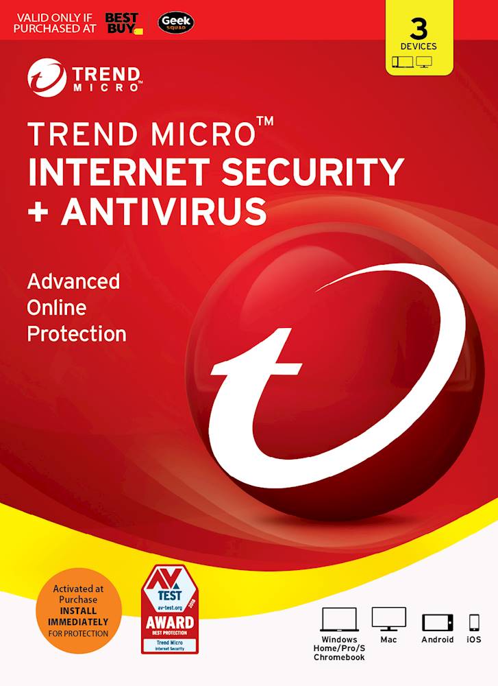 TREND MICRO Internet Security OEM, 3 Device 1 Year