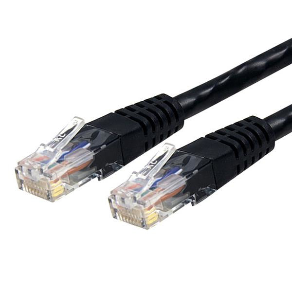 StarTech 10ft CAT6 Ethernet Cable - Black CAT 6 Gigabit Ethernet Wire -650MHz 100W PoE RJ45 UTP Molded Network/Patch Cord w/Strain Relief/Fluke Tested/Wiring is UL Certified/TIA
