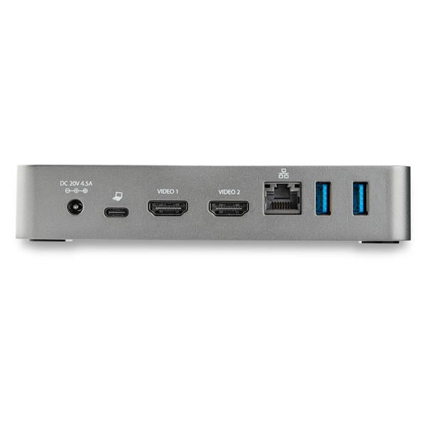 StarTech USB-C Dock - Dual Monitor 1080p HDMI Laptop Docking Station - 65W Power Delivery - 1x USB-C, 3x USB-A, Ethernet - Dual Video Display USB 3.1 Gen 1 Type-C Dock - Mac & Windows