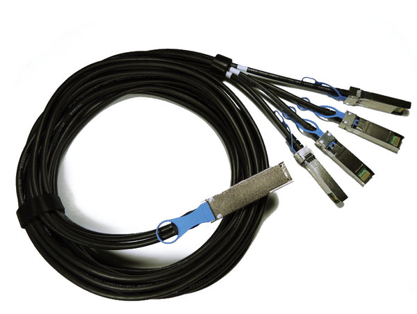 BluPeak DACSFP020 fibre optic cable 2 m SFP+ 4x SFP+ DAC Black