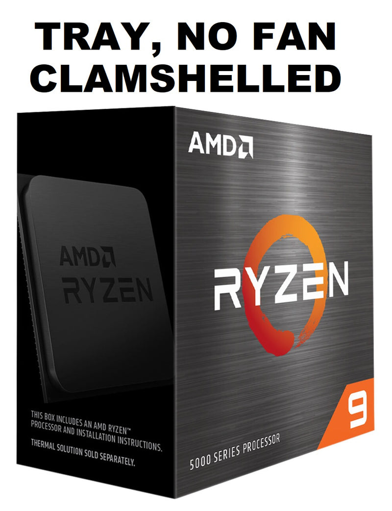 AMD-P (TRAY, NO FAN, CLAMSHELL NEEDED) AMD Ryzen 9 5950X Zen 3 CPU 16C/32T TDP 105W Boost Up To 4.9GHz Bas