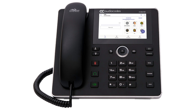 AudioCodes C450HD IP phone Black 8 lines TFT Wi-Fi