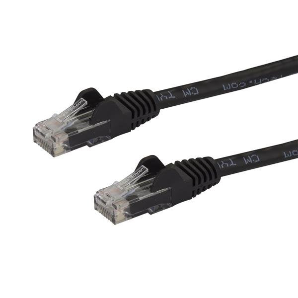 StarTech 3m CAT6 Ethernet Cable - Black CAT 6 Gigabit Ethernet Wire -650MHz 100W PoE RJ45 UTP Network/Patch Cord Snagless w/Strain Relief Fluke Tested/Wiring is UL Certified/TIA