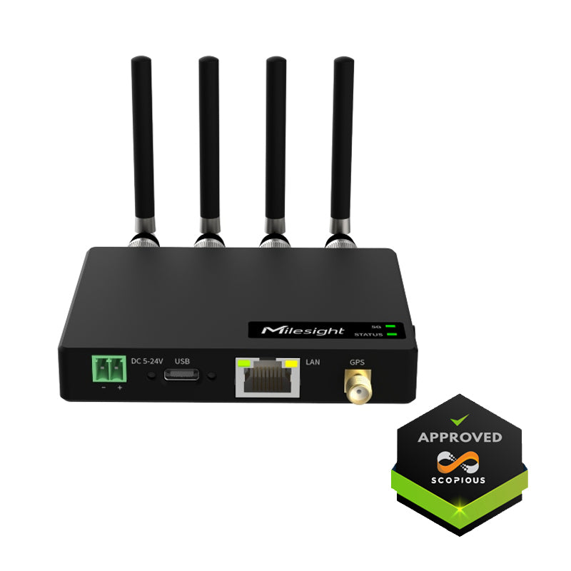 Milesight 5G Indoor Industrial Router/Dongle, USB and Gigabit Ethernet Supported