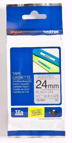 Brother TZe-M951 label-making tape Black on silver