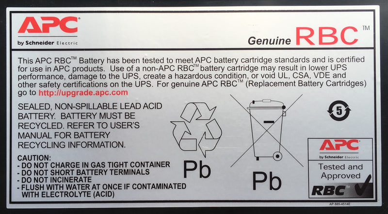 APC RBC18 UPS battery Sealed Lead Acid (VRLA)