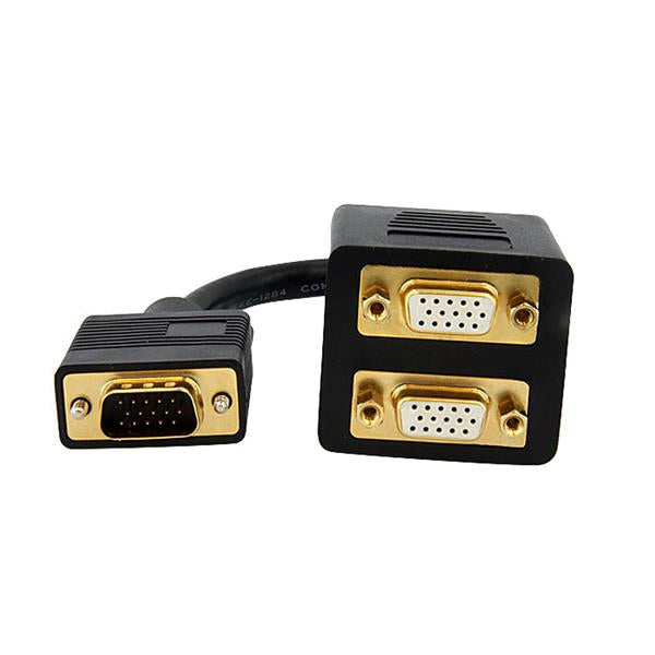 StarTech 1 ft VGA to 2x VGA Video Splitter Cable – M/F