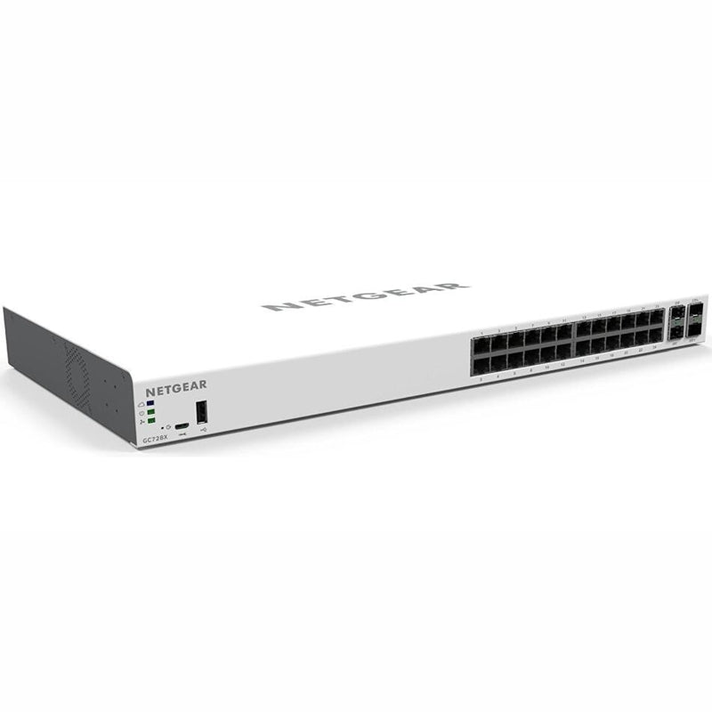 NETGEAR GC728X Insight Managed 28-Port Gigabit Ethernet Smart Cloud Switch, 2xSFP,2xSFP+ 10G Fibre