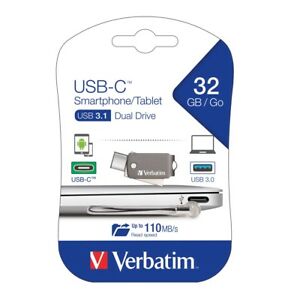 Verbatim 65745 USB flash drive 64 GB USB Type-A / USB Type-C 3.0 Grey
