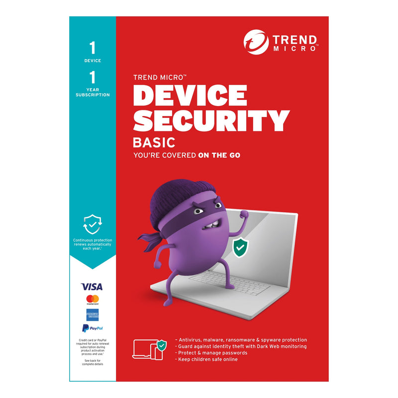 Trend Micro Device Security Basic 1 license(s) Subscription 1 year(s)