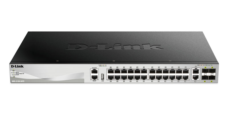 D-Link DGS-3130-30TS network switch Managed L3 Gigabit Ethernet (10/100/1000) Black, Grey