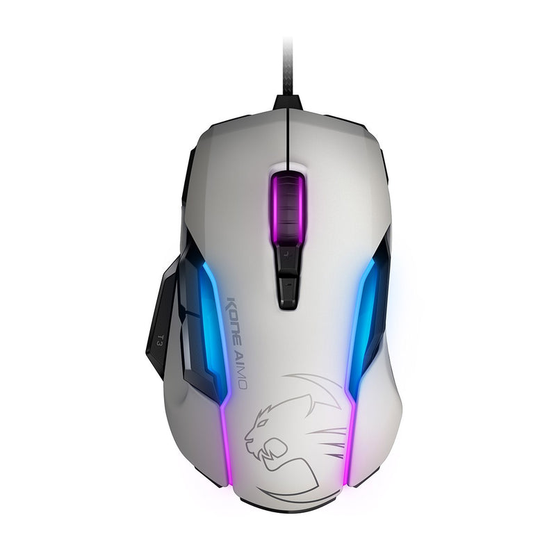 Roccat KONE AIMO RGBA Smart Customization Gaming Mouse (White Version) MOD: ROC-11-810-AS - 1200dpi, 1000Hz