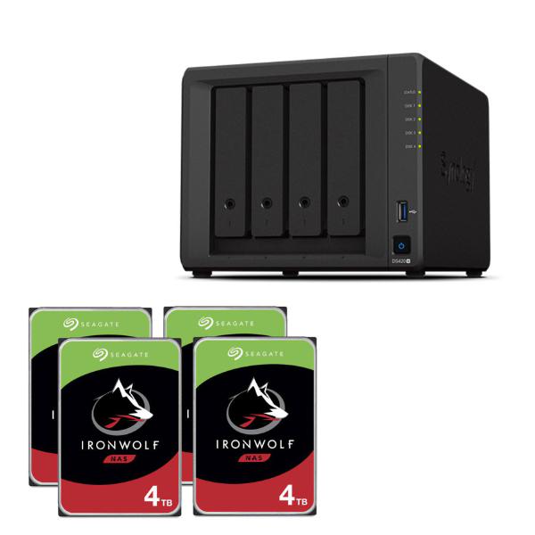 SYNOLOGY Tax Saver - DS420+ + 4 x Seagate 4TB ST4000VN006 IronWolf Hard Drives