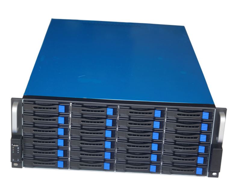 TGC Rack Mountable Server Chassis 4U 590mm Depth, 24x Ext 3.5'/2.5' Bays, 2x Int 2.5' Bays, 7x Full Heig