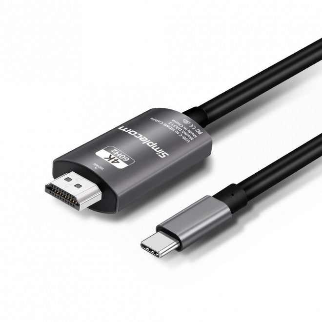 Simplecom DA312 video cable adapter 2 m USB Type-C HDMI Type A (Standard) Black