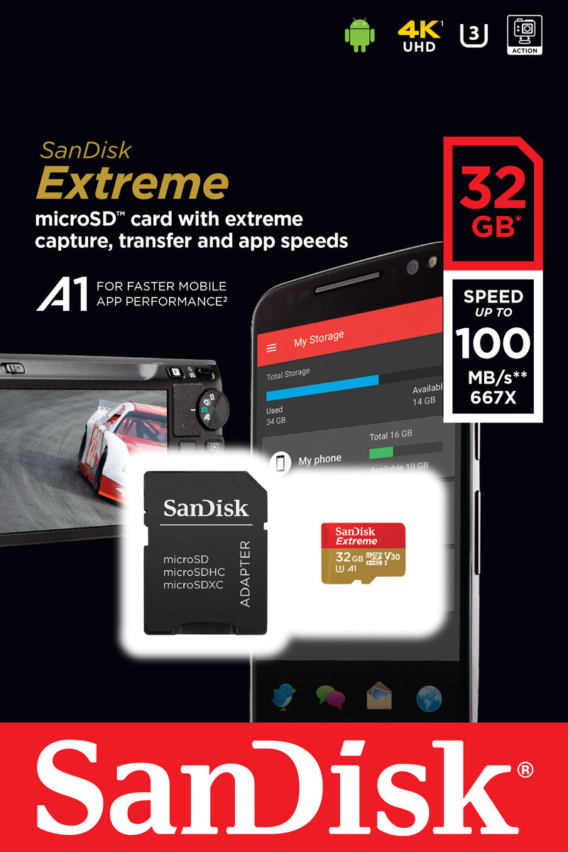 SanDisk Extreme 32 GB MicroSDHC UHS-I Class 10