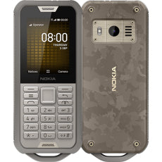Nokia 800 4G Tough Sand 2.4" Screen,4GB Memory, 512 MB RAM, 2MP Rear Camera, IP68, drop protection, MIL-STD-810G compliant, 2100 mAh Battery
