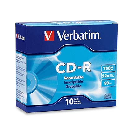 VERBATIM CD-R 700 MB 100PK WHITE WIDE INKJET 52X PRINTABLE SURFACE PACKAGING DAMAGED