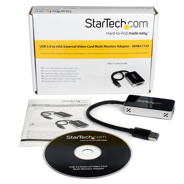 StarTech USB 3.0 to VGA External Video Card Multi Monitor Adapter – 2048x1152