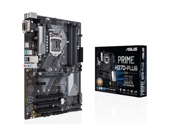 ASUS INTEL MOTHERBOARD PRIME H370-PLUS/CSM INTEL SOCKET 1151 INTEL H370 CHIPSET 4 X DDR4 DUAL CHANNEL MEMORY 2 X PCIE 3.0 X16 (SUPPORTS X16/X4 MODE)