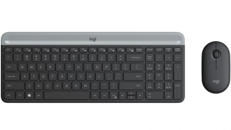 Logitech MK470 Slim keyboard RF Wireless Graphite, Silver