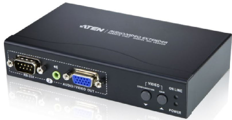 ATEN VE200R AV extender AV receiver Black
