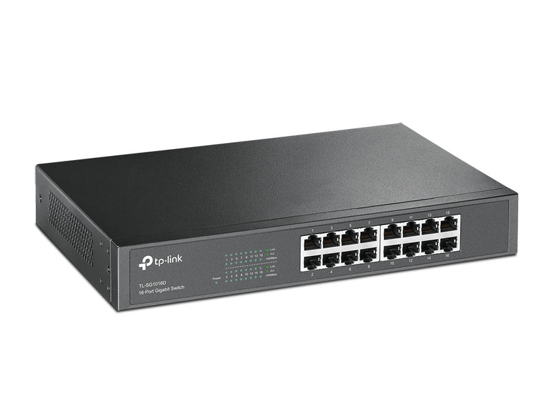 TP-Link TL-SG1016D network switch Unmanaged L2 Gigabit Ethernet (10/100/1000) Black