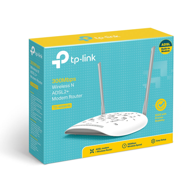 TP-LINK TD-W8961N wireless router Fast Ethernet Single-band (2.4 GHz) 4G Grey, White
