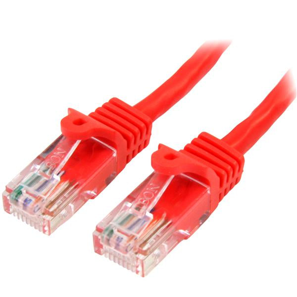 StarTech Cat5e Ethernet Patch Cable with Snagless RJ45 Connectors - 10 m, Red