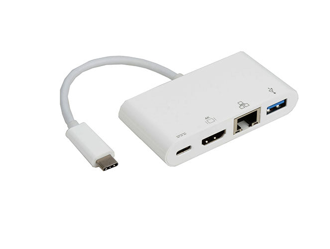 8WARE USB Type-C to USB 3.0, Gigabit Ehternet, HDMI Type-C Charging Adapter