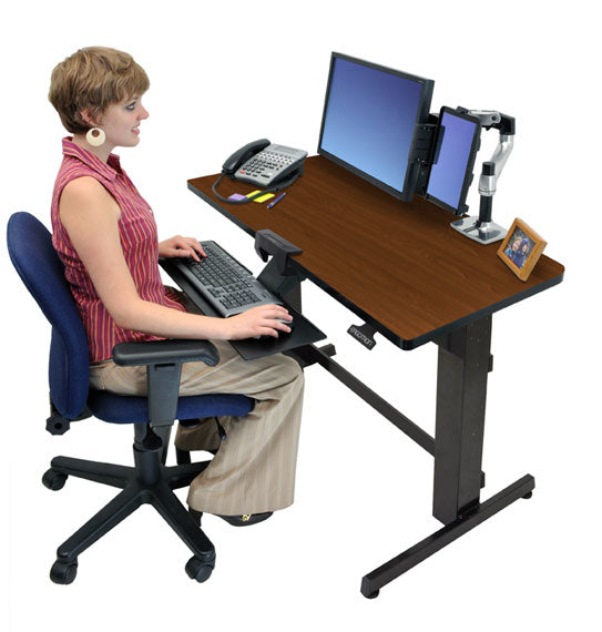 Ergotron WorkFit-D, Sit-Stand Desk computer desk Cherry