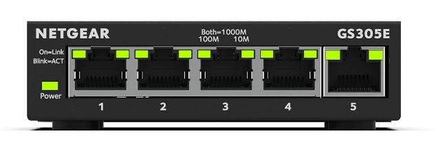 NETGEAR GS305E-100AUS network switch Managed Gigabit Ethernet (10/100/1000) Black