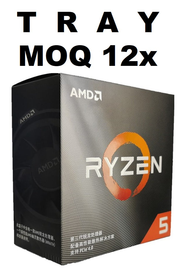 AMD-P (MOQ 12x If Not Installed On MBs) AMD Ryzen 5 2600X, 6 Cores AM4 CPU, 4.25GHz 19MB 95W No Fan MOQ 12