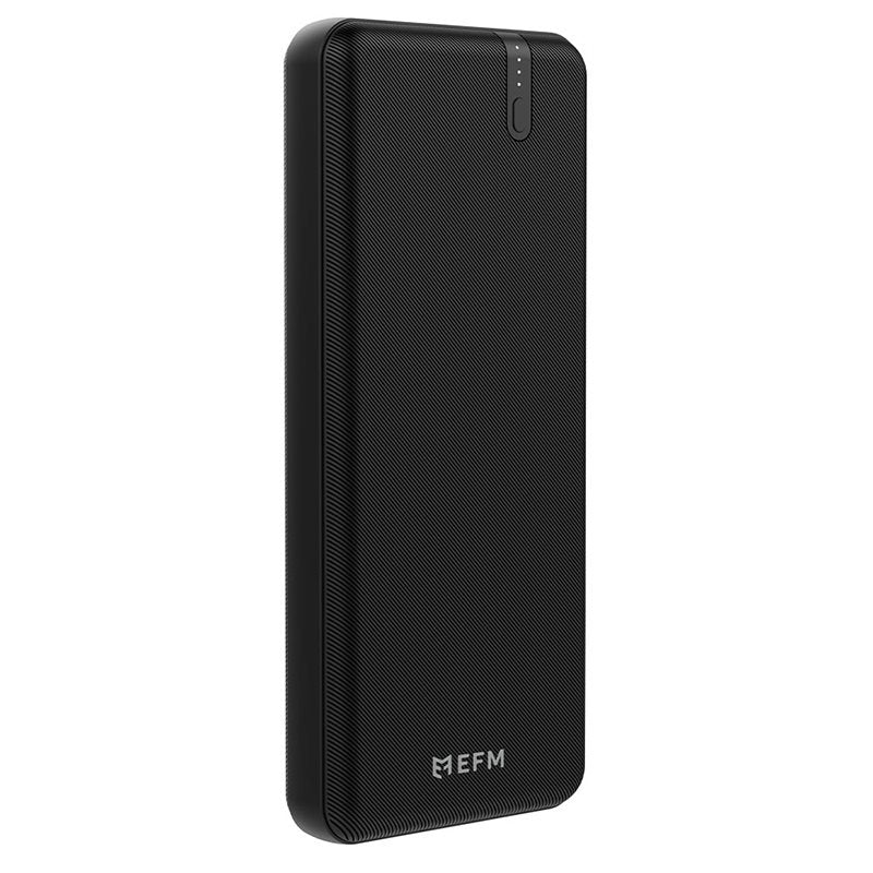 EFM 20000mAh Portable Power Bank-Black With Type C PD18W and QC3.0 Dual USB-A Ports,With DST Smart Charg