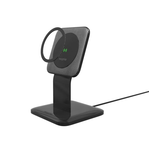 MOPHIE Snap+ 15W Wireless Charging Stand - BlackUp to 15W Fast Charge Charging in Portrait or Landscape Mode Suitable with Apple MagSafe Charging Snap Adapter Included for non-magsafe devices. Includes Wall Charger