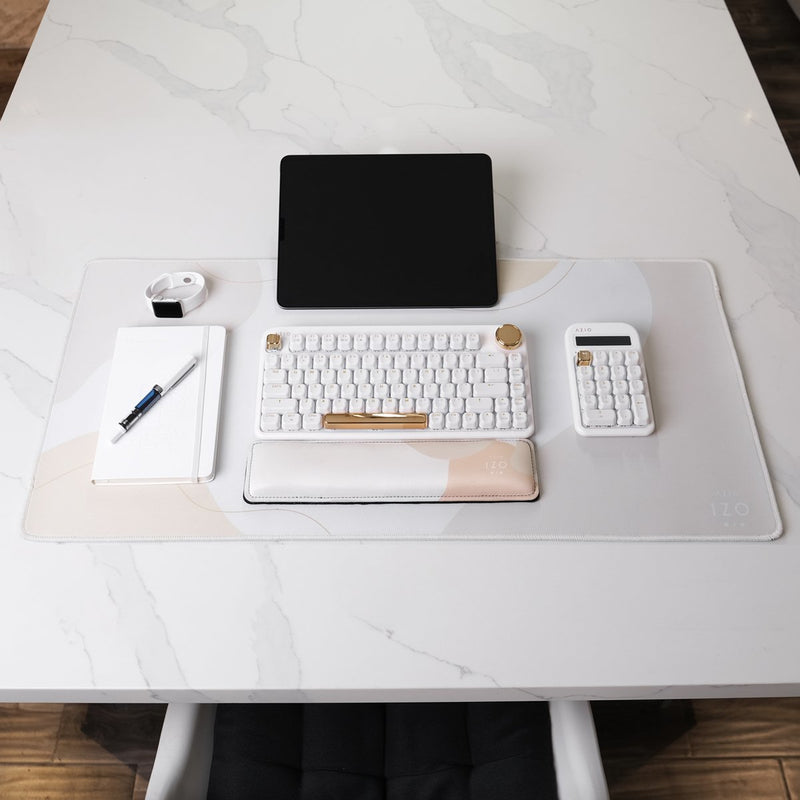 Azio MP-IZO103L desk pad Foam, Microfibre White