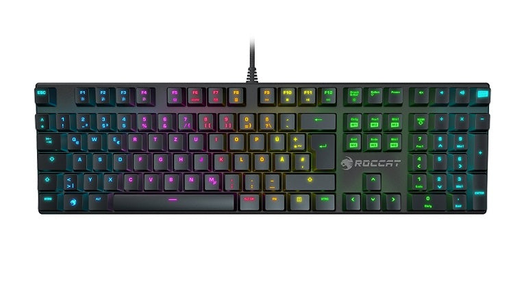 Roccat SUORA FX RGB Illuminated Frameless Mechanical Gaming Keyboard - Blue Switch - 16.8m colour illuminat
