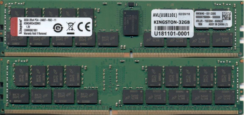 Kingston KSM24RD4/32MEI memory module 32 GB 1 x 32 GB DDR4 2400 MHz ECC