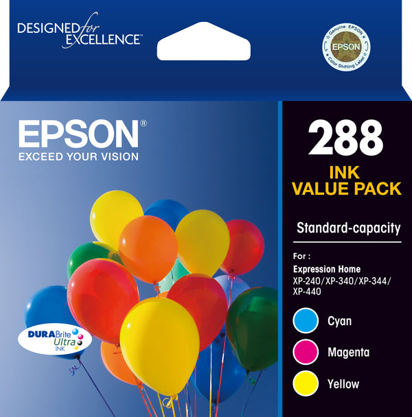 Epson 288 ink cartridge Standard Yield Cyan, Magenta, Yellow