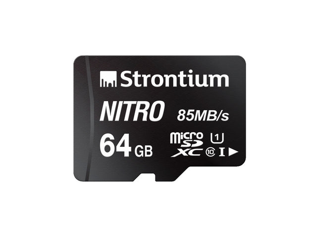 Strontium Technology Nitro 64GB micro SD Single Pack 85MB/s U1 Class