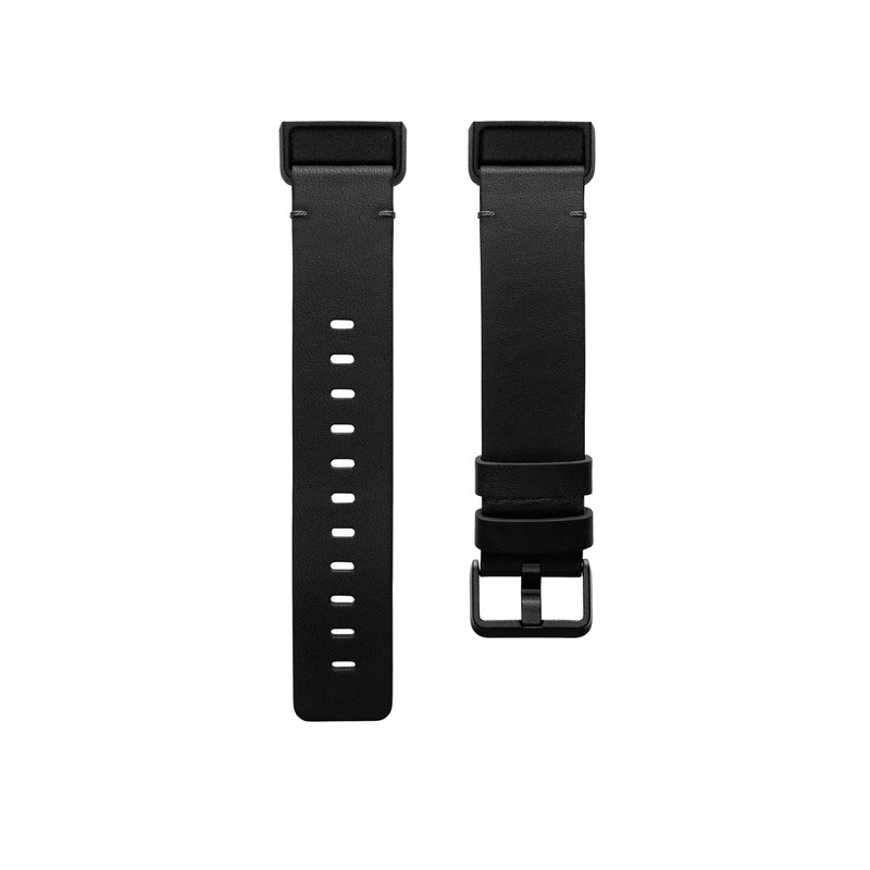 Fitbit FB168LBBKL Smart Wearable Accessories Band Black Leather