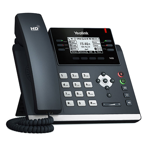 Yealink SIP-T42S IP phone Black Wired handset LCD 12 lines