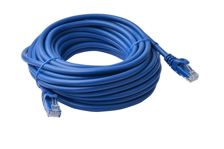 8WARE CAT6A Cable 20m - Blue Color RJ45 Ethernet Network LAN UTP Patch Cord Snagless