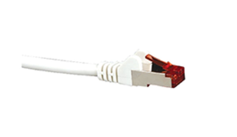 Hypertec CAT6A Shielded Cable 5m White Color 10GbE RJ45 Ethernet Network LAN S/FTP Copper Cord 26AWG LSZH Jac