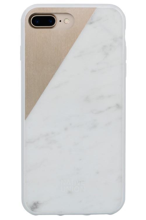 Native Union Clic Marble Metal for iPhone 8/7 Plus (No Qi)-White