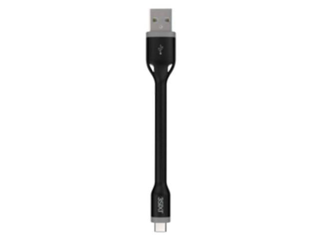 3SIXT Clip & Sync Cable - USB-A to USB-C - 10cm - Black