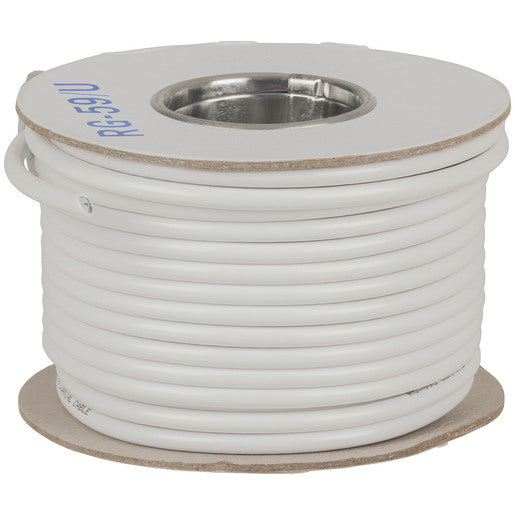Generic 75 Ohm RG59 Gas Injected Foam Coax (30m Roll) White