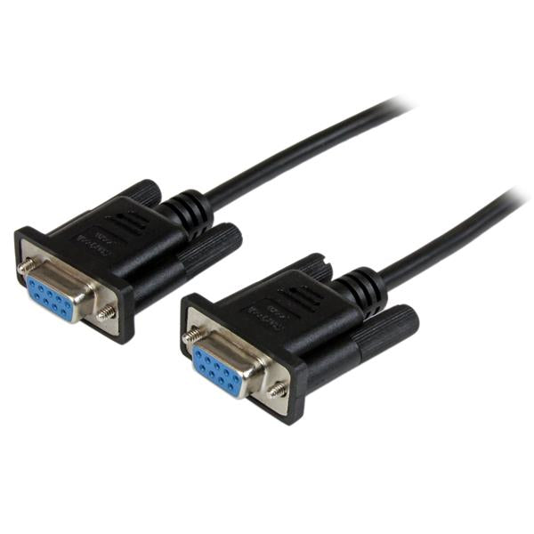 StarTech 2m Black DB9 RS232 Serial Null Modem Cable F/F