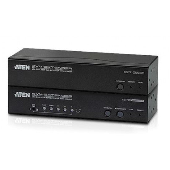 ATEN CE775 AV extender AV transmitter & receiver Black