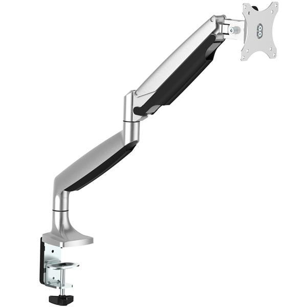 StarTech Desk Mount Monitor Arm - Heavy Duty Ergonomic VESA Monitor Arm - Single 9kg Display - Full Motion, Height Adjustable, Articulating - Aluminum - C-Clamp/Grommet - Silver